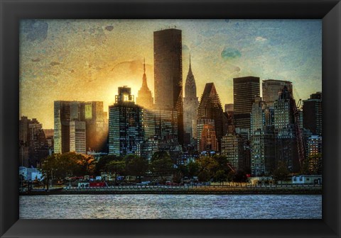 Framed Mid-Manhattan Sunset A Print