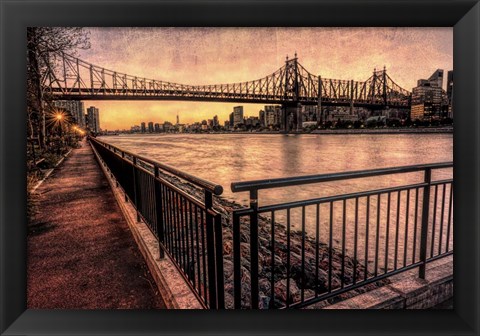 Framed Queensboro at Twilight A Print