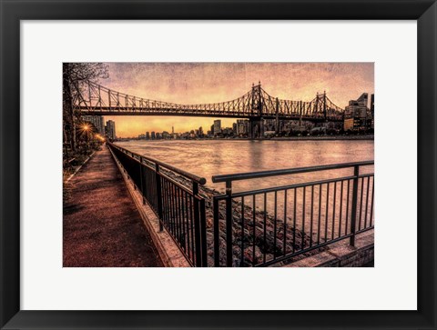 Framed Queensboro at Twilight A Print