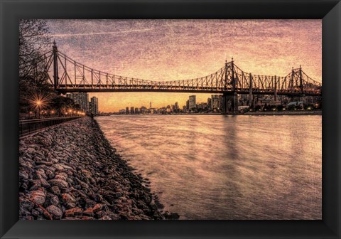 Framed Queensboro at Twilight B Print