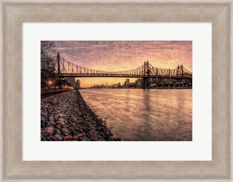 Framed Queensboro at Twilight B Print