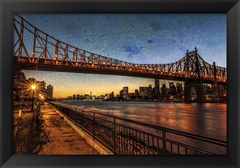 Framed Queensboro at Twilight C Print