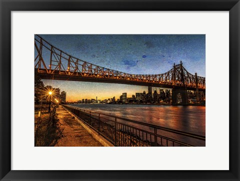 Framed Queensboro at Twilight C Print