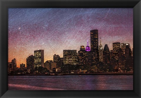 Framed Mid-Manhattan Twilight B Print