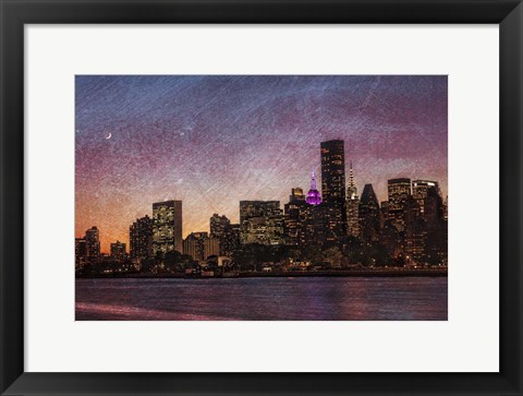 Framed Mid-Manhattan Twilight B Print