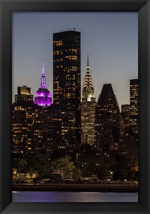 Framed Mid-Manhattan Twilight B Print