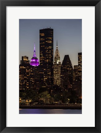 Framed Mid-Manhattan Twilight B Print