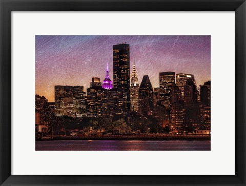 Framed Mid-Manhattan Twilight C Print