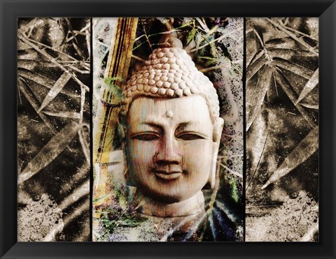 Framed Buddha Face B Print