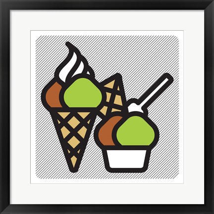 Framed Gelato Pistacchio E Cioccolato Print