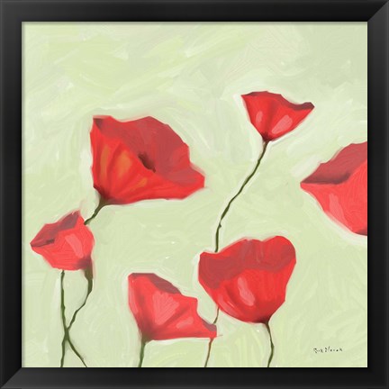 Framed Poppies Print