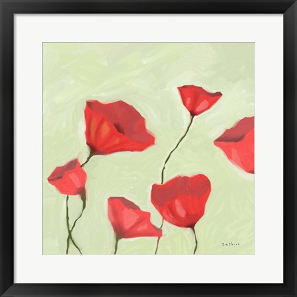 Framed Poppies Print