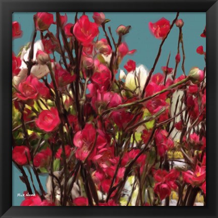 Framed Red Flowers Print