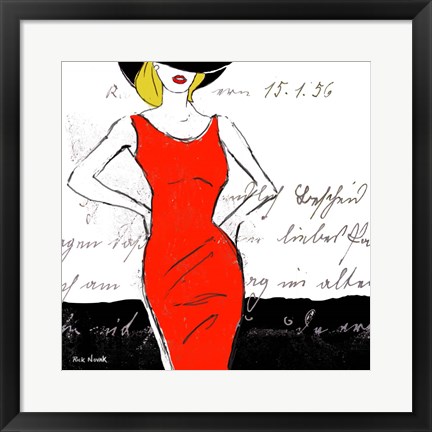 Framed Fashion Design 1 Print