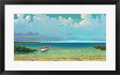 Framed Schooner Island Print