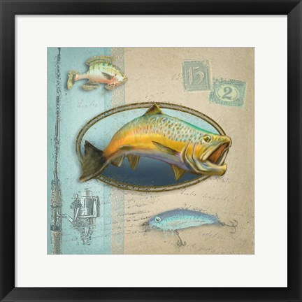 Framed Freshwater Fishing 1 Print