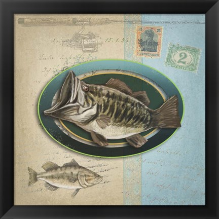 Framed Freshwater Fishing 2 Print