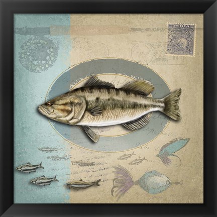 Framed Freshwater Fishing 3 Print