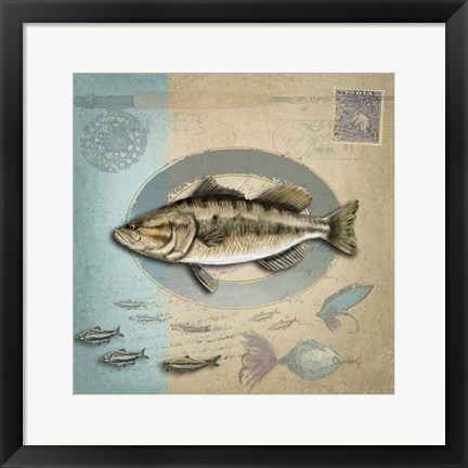 Framed Freshwater Fishing 3 Print