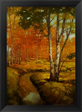 Framed Woodland Stream II Print