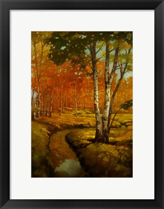 Framed Woodland Stream II Print