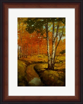 Framed Woodland Stream II Print