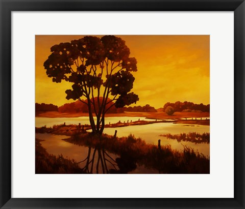 Framed Evening Water II Print