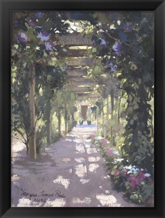 Framed Pergola Violet Watercolor Print