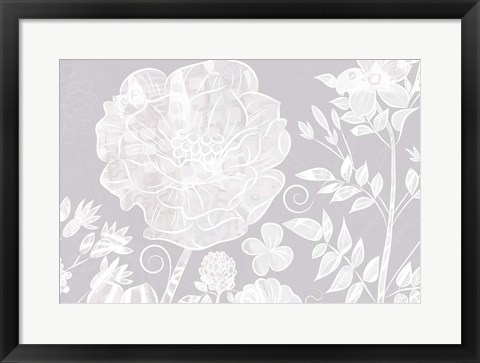 Framed Field Poppy - White Print