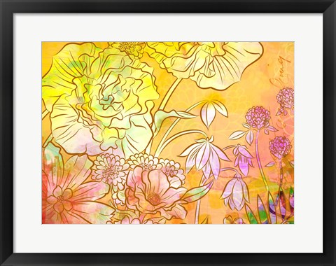 Framed Brassy Begonia A Print