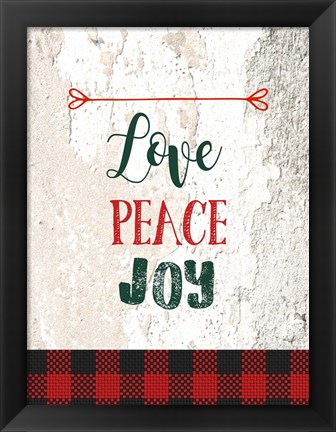 Framed Love, Peace, Joy Print