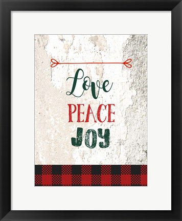 Framed Love, Peace, Joy Print