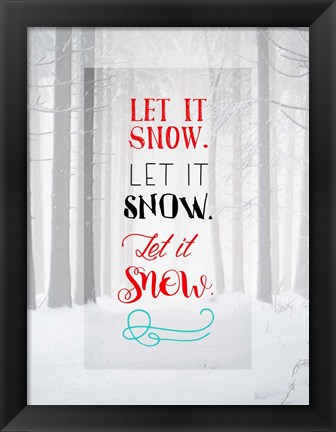 Framed Let It Snow Print