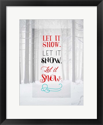 Framed Let It Snow Print