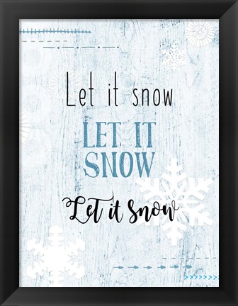 Framed Let it Snow Print