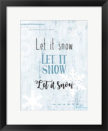 Framed Let it Snow Print