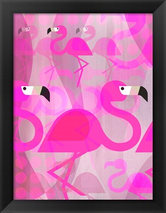 Framed Flashy Flamingo A Print