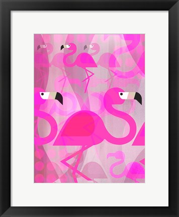 Framed Flashy Flamingo A Print