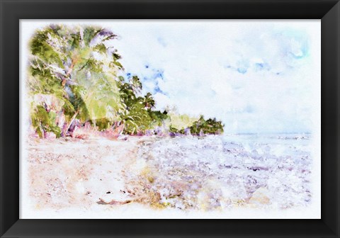 Framed Tropical Beach E Print