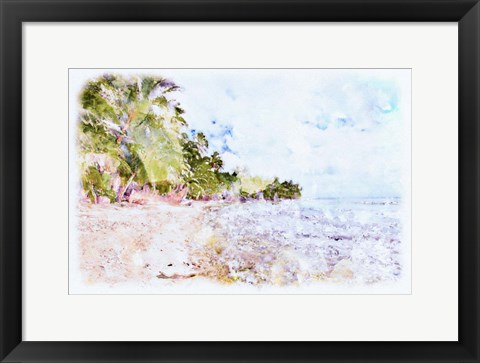 Framed Tropical Beach E Print