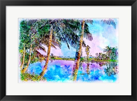 Framed Vietnam River Print