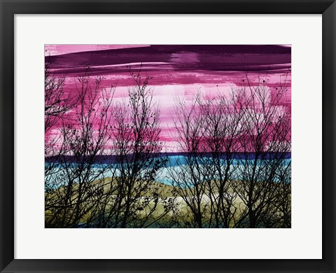 Framed Tree Sunset 1 Print