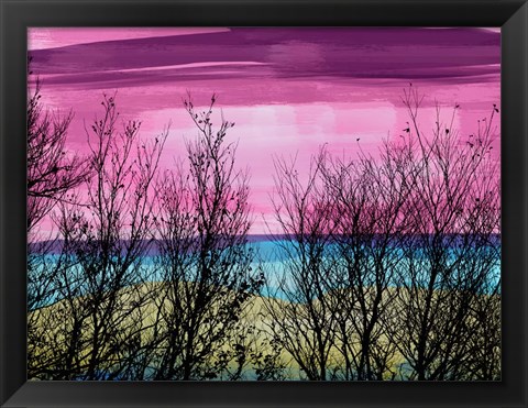 Framed Tree Sunset 2 Print