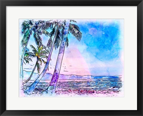 Framed Siargao Palms Print