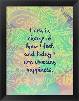 Framed Choosing Happiness (words) Print