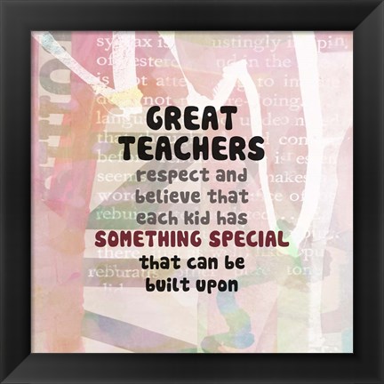 Framed Teacher Calendar-Teachers Respect Print