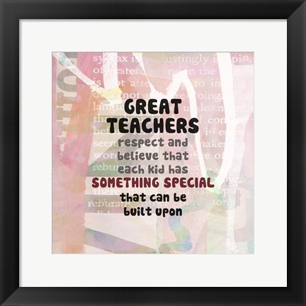 Framed Teacher Calendar-Teachers Respect Print