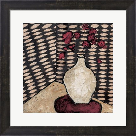 Framed Retro White Vase Print