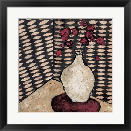 Framed Retro White Vase Print