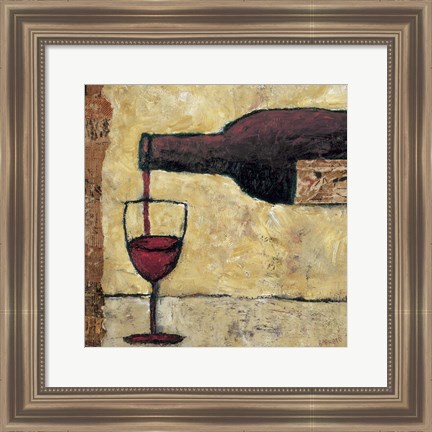 Framed Red Wine Pour Print